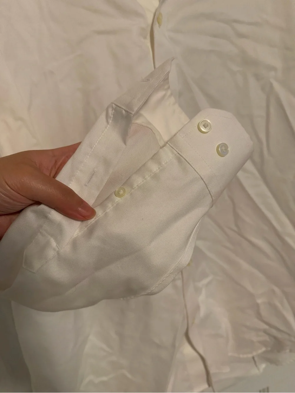 Banana Republic Non-Iron Slim Fit Dress Shirt Large White 100% Cotton Button Up